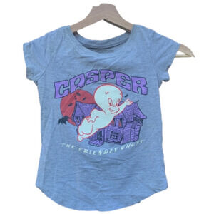 Casper The Friendly The Ghost girl size small grey T-shirt